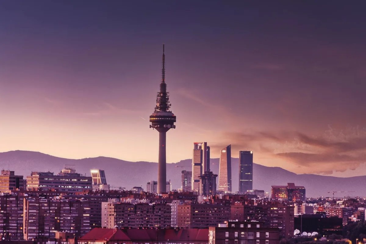 Vista urbana de Madrid, España